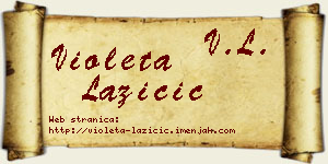 Violeta Lazičić vizit kartica